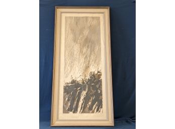 Seong Moy Pencil Signed And Numbered 1963 Woodcut 'Spring Rain'