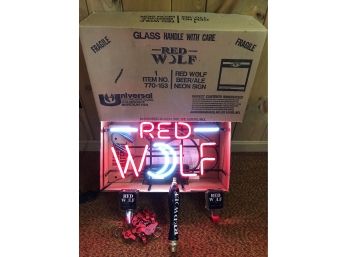 RED WOLF Neon Sign And More