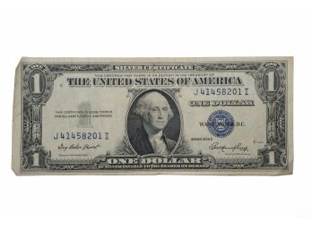 1935E Silver Certificate Dollar Bill