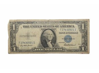 1935F Silver Certificate Dollar Bill