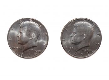 1973 & 1974 Half Dollar Coins