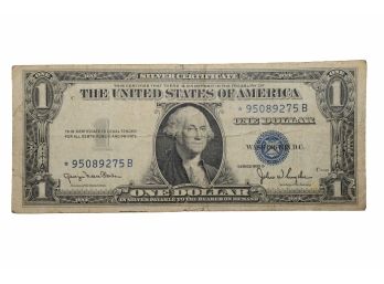 1935D STAR Silver Certificate Dollar Bill