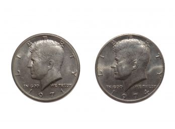 1971 & 1974 Half Dollar Coins
