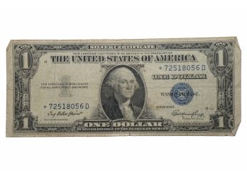 1935E STAR Silver Certificate Dollar Bill