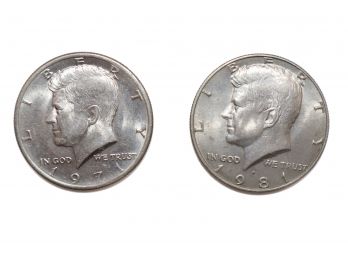 1971 & 1981 Half Dollar Coins