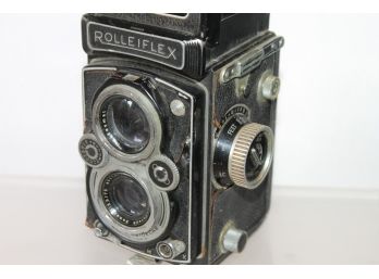 Antique Rolleiflex Camera From Estate - As Found, Folding Carriage Top Does Not Close - Very Dirty