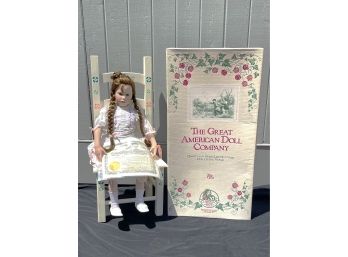 Vintage The Great American Doll Company- Limited Edition 234/ 250- Rotraut Schrott Doll- October 1992 & Chair