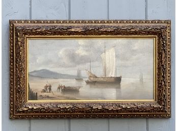 Vintage- Signed Jean Michael Laurent Painting- In An Ornate Gold Gilded Frame- Lot 1