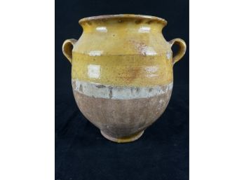Yellow Glazed Pottery Vase