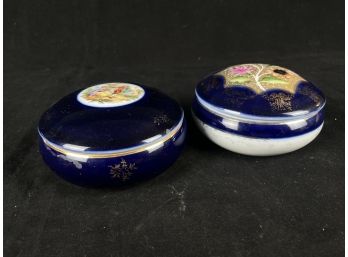 Navy Blue Trinket Dishes Made In Germany