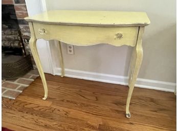 Yellow Hall Table With Drawer