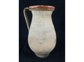 Beige Pottery Pitcher