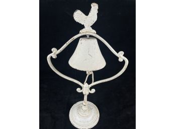 White Painted Rooster Bell