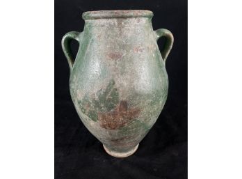 Green Glazed Pottery Vase
