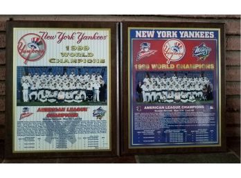 New York Yankees World Champion Plagues 1998 & 1999