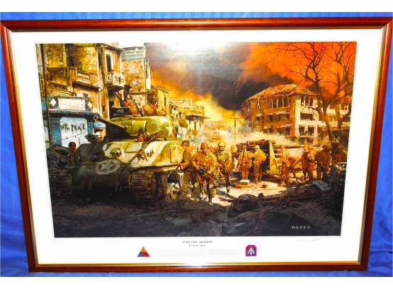 WW2 ' Into The Shadow' Signed By Jim Dietz  21 X 29 Frame