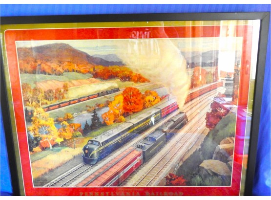 Pennsylvania Railroad ' Trains On The Countryside' 24 X 30 Frame