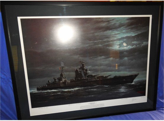WW2 'fateful Voyage 'signed By Marii Chernev & Naval Officers 287/500  Signed By 30 X 39 Frame