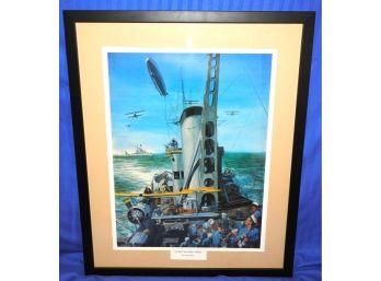 WW2 ' Fleet Maneuvers' By Jim Dietz  18 X 22 Frame