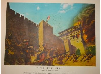War Of 1900 ' I'll Try Sir ' Issued By US Government In 1956  21 X 24