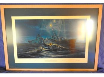 WW2 'mission Beyond Darkness' Signed By Robert Taylor & Pilots 134/750 27 X 38 Frame