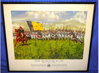 War Of 1814 ' Those Are Regulars By God' Issued By US War Office 21 X 25 Frame
