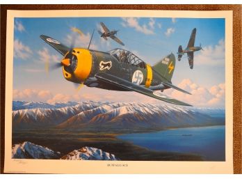 Signed & Numbered WW2 ' Buffalo Ace ' Nice Looking Print  12 X 16