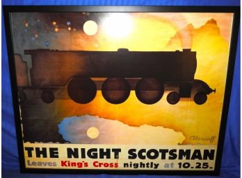 The Night Scotsman ' King's Cross' By Alexeieff 25 X 30 Frame