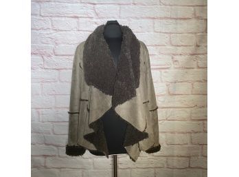 RD Style Suede Jacket With Faux Fur Inside - Size M