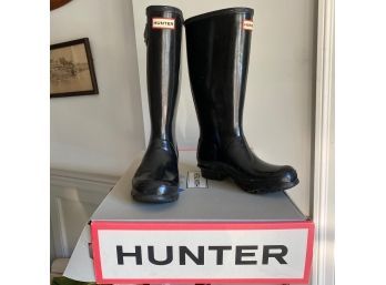 Children's Hunter Black Rain Boots - Size 4