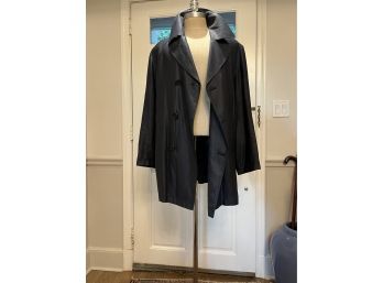 A Burberry Men's Waxed Cotton Double Breasted Car Coat - Sz 48