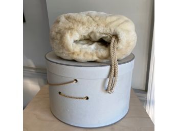 A Vintage Lord And Taylor White Fur Muff