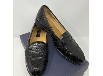 A Pair Of Zelli Crocodile Loafers - Sz 12