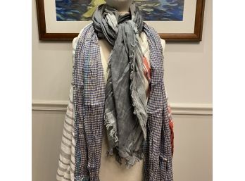A Selection 3 Of Cotton Scarves - Group A