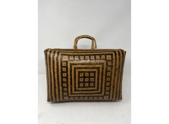 A Vintage Woven Basket Case - Not Exactly A Suitcase, Nor Is It A Briefcase...