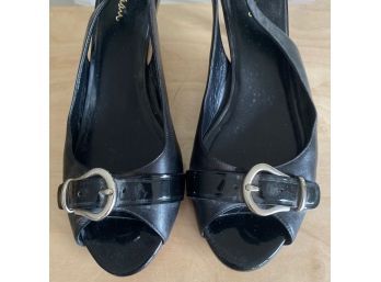 Vintage Cole Haan Slingback Heal With Silver Buckle - Size 9