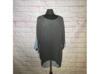 Nu New York Grey And Blue Tunic Top