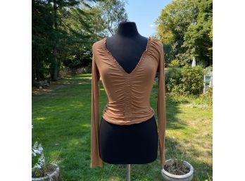 Bebe Ruched Brown Top - Size 12