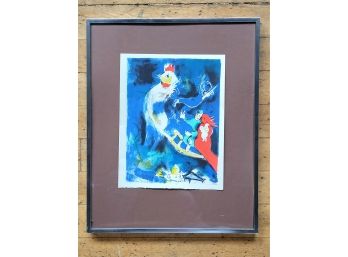 Vintage Marc Chagall Plate Signed Lithograph