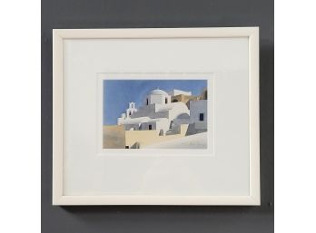 C 1980 X Amping 'Santorini' Original Watercolor