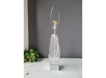 3 Ft Vintage Murano Spiral Glass Lamp