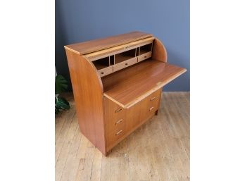 70s Egon Ostergaard Style Rolltop Desk In Teak For Svensk Mobelindustri Sweden
