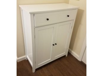 Pair Of Matching White Homfa Cabinets. LOT Includes 2 Of Same (Lot 009)