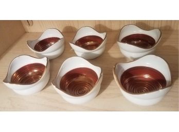 Set Of 6 Japanese Tea Cups With Scalloped Rims (Lot 141)