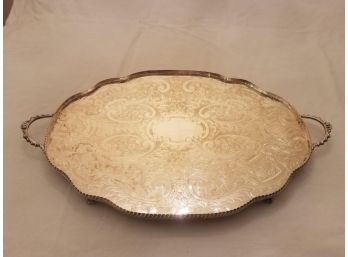 Large Ornate Silver Serving Tray From England (Lot 146)