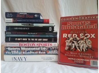 Boston Sports Books + Air And Space + Nave Books (Lot 056)