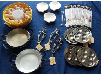 Assortment Of Seafood Ware And Real Shells (Lot 100)
