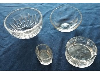 LOT Of 4 Small Crystal And Glass Bowls (Lot 155)