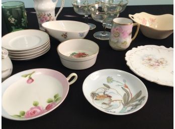 20 Pieces Pretty Antique And Vintage China And Glass Lot
