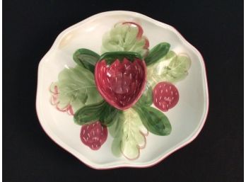 Poinsettia Studios California Ceramics Dip And Chip Platter Vinage